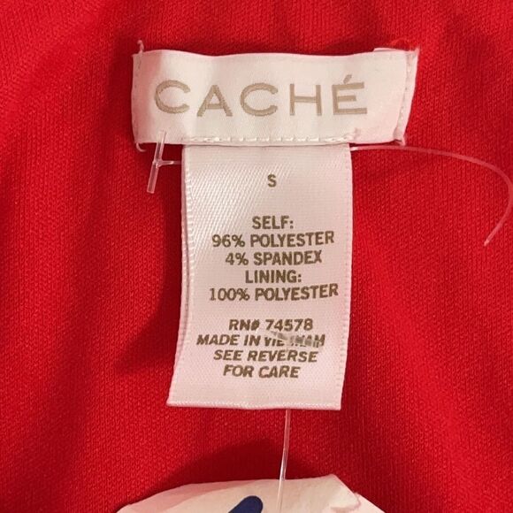 NWT Cache Red Lace Brocade Belted Maxi Dress SMALL - Picture 10 of 16